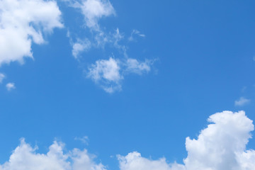 Obraz premium blue sky with white, clouds the beautiful summer sky