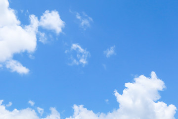 blue sky with white, clouds the beautiful summer sky