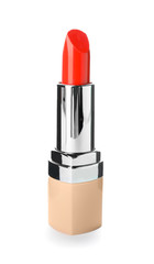 Beautiful lipstick on white background