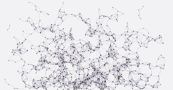 Procedural Art Network Mesh background illustration