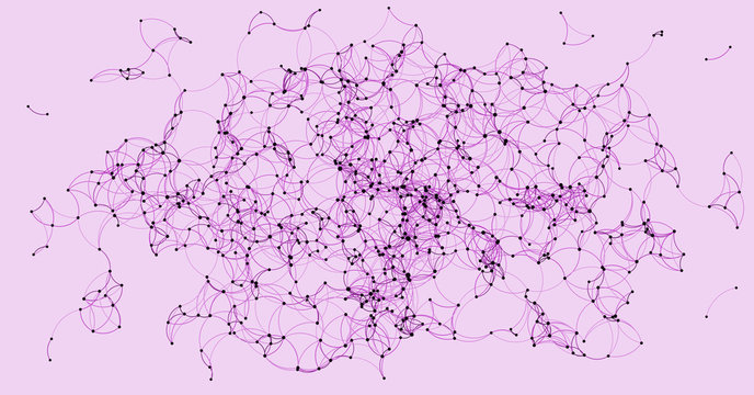Procedural Art Network Mesh background illustration