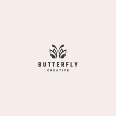 Butterfly Abstract logo icon template design in Vector illustration 