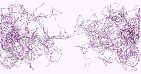 Procedural Art Network Mesh background illustration