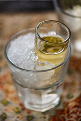 Bosnian Pear Brandy in a glass
