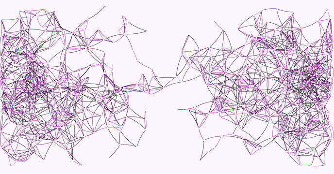Procedural Art Network Mesh background illustration