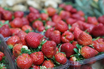 full frame strawberry stock photo