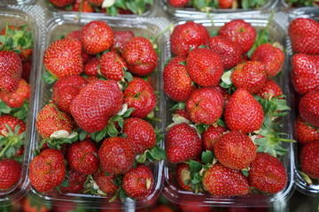 full frame strawberry stock photo