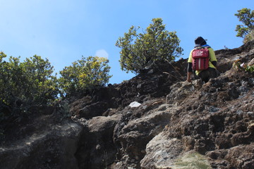 Climbing to the top of Mount Ciremai