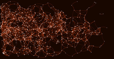 Procedural Art Network Mesh background illustration