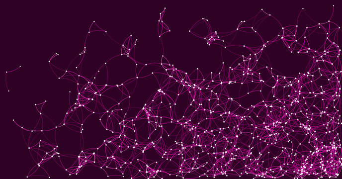 Procedural Art Network Mesh background illustration