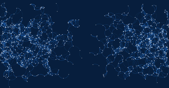 Procedural Art Network Mesh background illustration