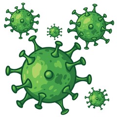 Coronavirus Covid-19 Virus Vector Drawing Illustration