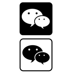 bubble speech communication app vector icon. chat room illustration sign. message symbol. correspondence logo.