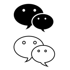 bubble speech communication app vector icon. chat room illustration sign. message symbol. correspondence logo.