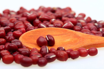 many mung beans were stacked together