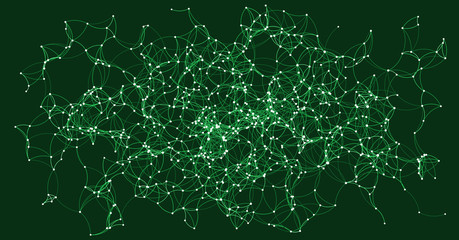 Procedural Art Network Mesh background illustration