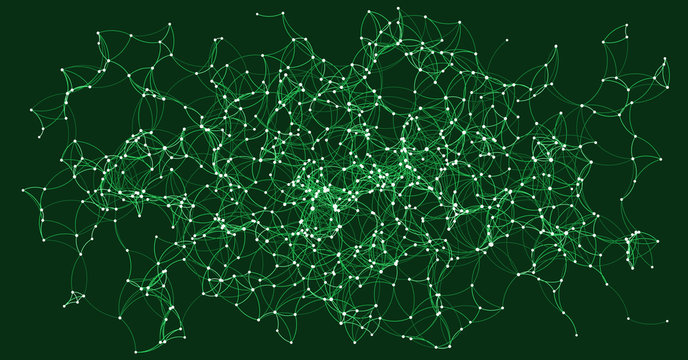 Procedural Art Network Mesh background illustration