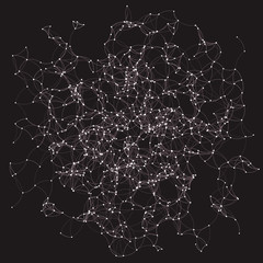 Procedural Art Network Mesh background illustration