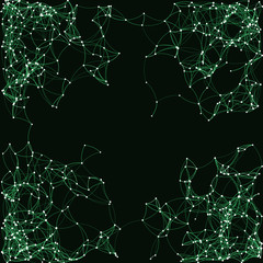 Procedural Art Network Mesh background illustration