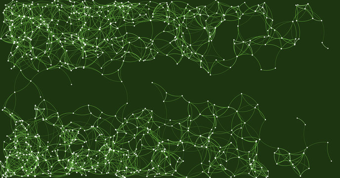 Procedural Art Network Mesh background illustration
