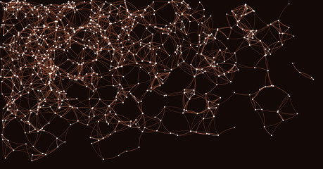 Procedural Art Network Mesh background illustration