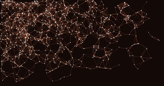 Procedural Art Network Mesh background illustration