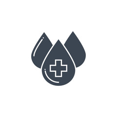 Obraz premium Blood Donation related vector glyph icon.