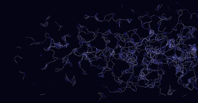 Procedural Art Network Mesh background illustration