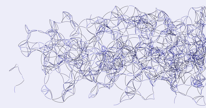 Procedural Art Network Mesh background illustration