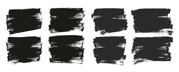 Flat Paint Brush Thin Half Background High Detail Abstract Vector Background Set 