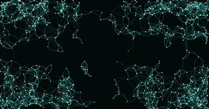 Procedural Art Network Mesh background illustration