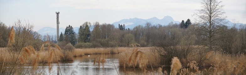 Panorama am Tonwerkweiher Kolbermoor