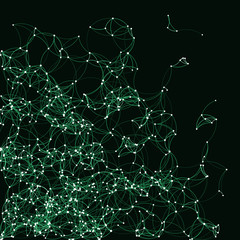 Procedural Art Network Mesh background illustration