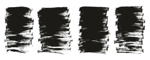 Flat Paint Brush Thin Half Background High Detail Abstract Vector Background Set 