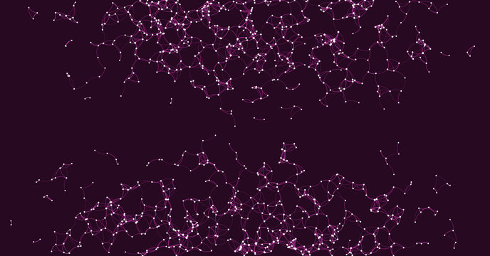 Procedural Art Network Mesh background illustration