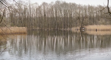 Fototapeta premium Panorama Tonwerkweiher Kolbermoor