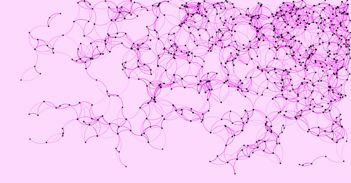 Procedural Art Network Mesh background illustration