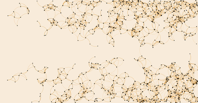 Procedural Art Network Mesh background illustration