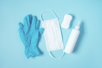 Set of necessary protective accessories for viral epidemic
