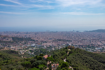 Tibidabo theme park mountain in Barcelona, Catalonia, Spain.