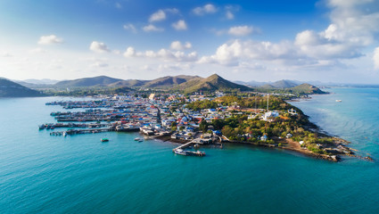 Fototapeta premium Houses and buildings by the sea Thailand