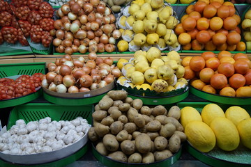 fruit and vegetables on the market