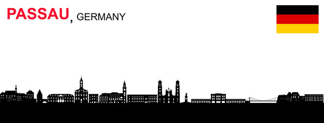 Obraz premium Passau Silhouette