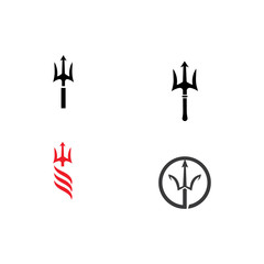 Set Trident Logo Template vector