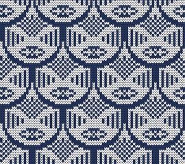 Knitted decorative seamless pattern scales
