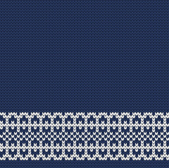 Knitted decorative seamless ornament, knitwear design