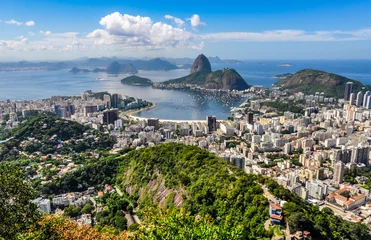Fotobehang Panorama in Rio de Janeiro, Brazilië © kovgabor79
