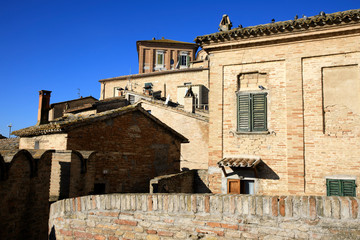 Corinaldo (AN), Italy - January 1, 2019: View of Corinaldo village, Corinaldo, Ancona, Marche, Italy