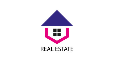 Real estate logo template on white background