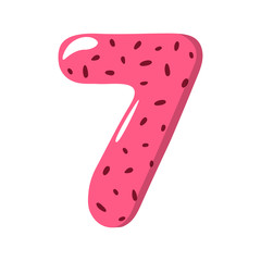 Watermelon Alphabet Sign on the white background - vector illustratiion